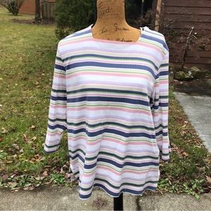 Striped Alfred Dunner top size L